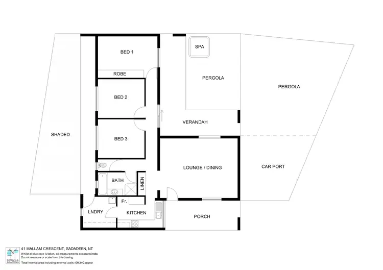 Floorplan of Homely house listing, 41 MALLAM CRESCENT, Sadadeen NT 870