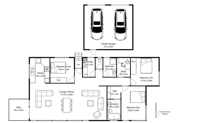 Floorplan of Homely house listing, 7 Lord Liverpool Drive, Low Head TAS 7253