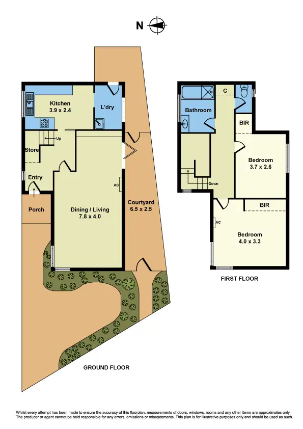 Floorplan of Homely townhouse listing, 224 Douglas Parade, Newport VIC 3015