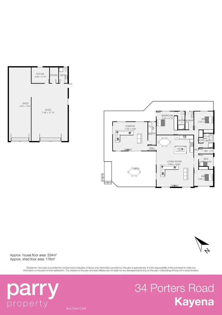 Floorplan of Homely house listing, 34 Porters Road, Kayena TAS 7270