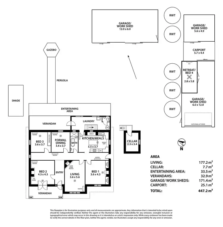 Floorplan of Homely house listing, 6 WEST TERRACE, Strathalbyn SA 5255