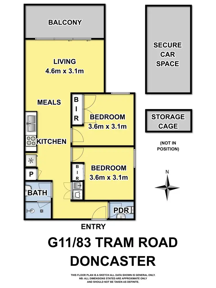 Floorplan of Homely apartment listing, G11/83 Tram Road, Doncaster VIC 3108