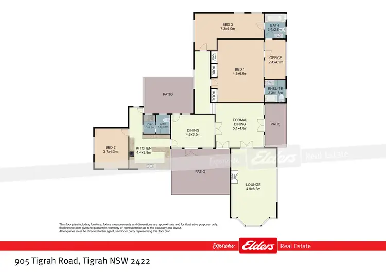 Floorplan of Homely rural property listing, 905 Tigrah Road 'Tigrah', Gloucester NSW 2422