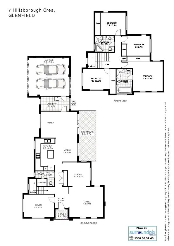 Floorplan of Homely house listing, 7 Hillsborough Cres, Glenfield NSW 2167