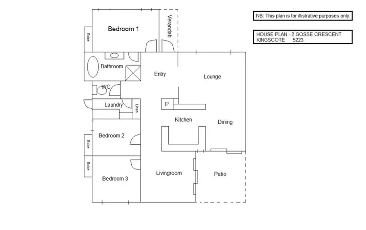 Floorplan of Homely house listing, 2 GOSSE CRESCENT, Kingscote SA 5223