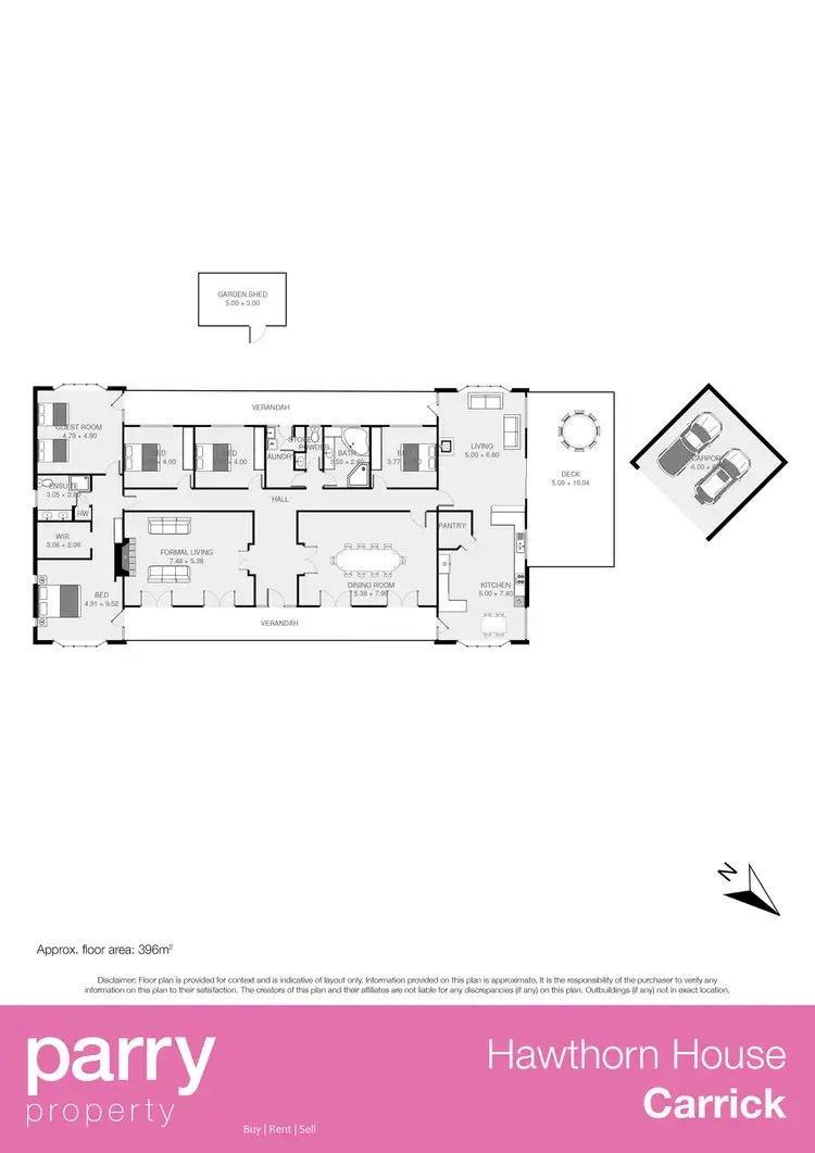 Floorplan of Homely house listing, Hawthorn House 10 Charlies Lane, Carrick TAS 7291