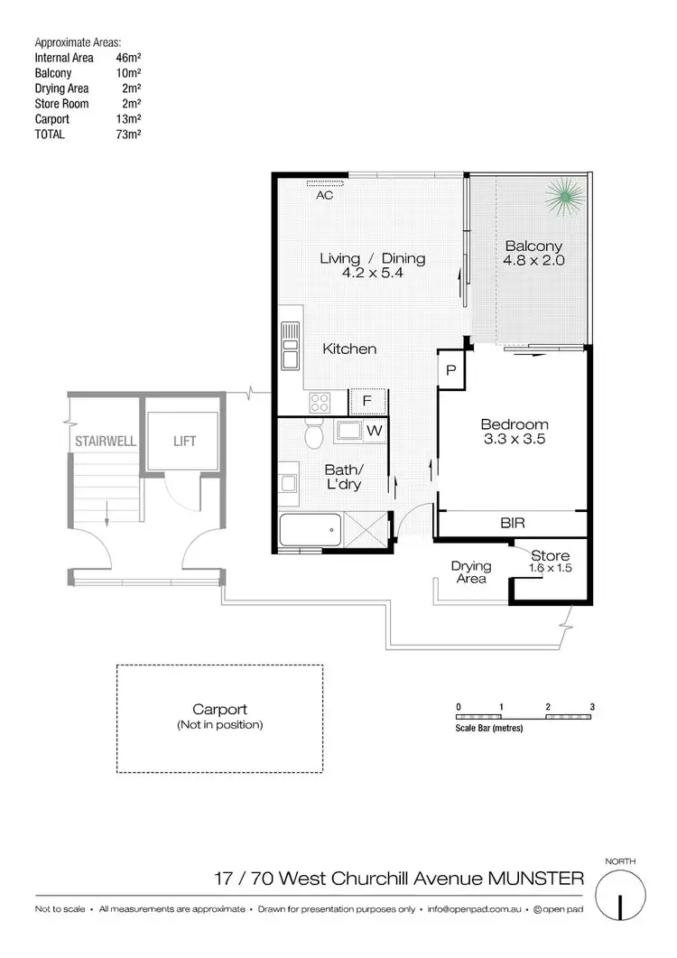Floorplan of Homely apartment listing, Unit 18/70 West Churchill Avenue, Munster WA 6166