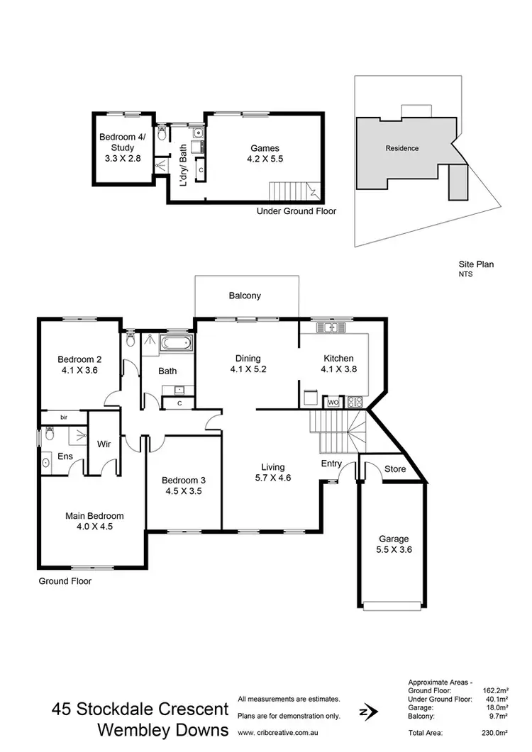 Floorplan of Homely house listing, 45 Stockdale Crescent, Wembley Downs WA 6019