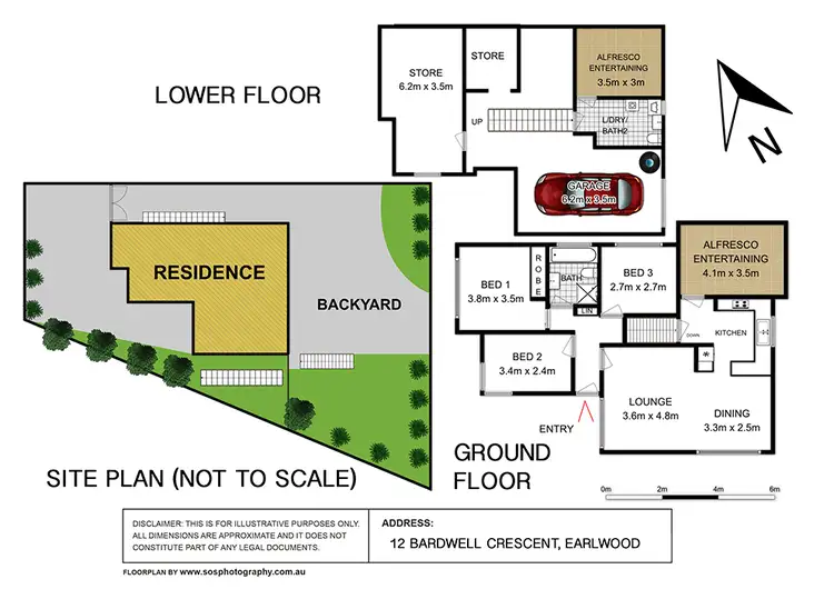 Floorplan of Homely house listing, 12 Bardwell Crescent, Earlwood NSW 2206