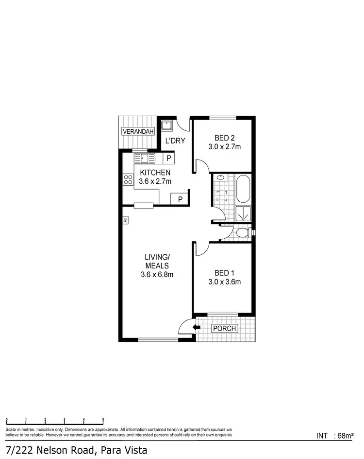 Floorplan of Homely unit listing, 7/222 Nelson Road, Para Vista SA 5093