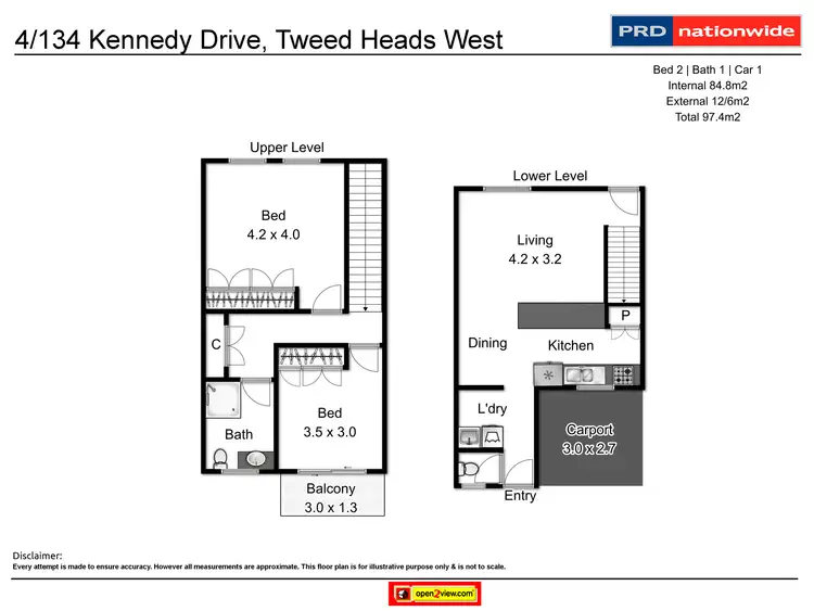 Floorplan of Homely townhouse listing, 4/134 Kennedy Drive, Tweed Heads West NSW 2485
