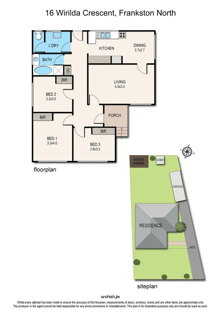 Floorplan of Homely house listing, 16 Wirilda Crescent, Frankston North VIC 3200