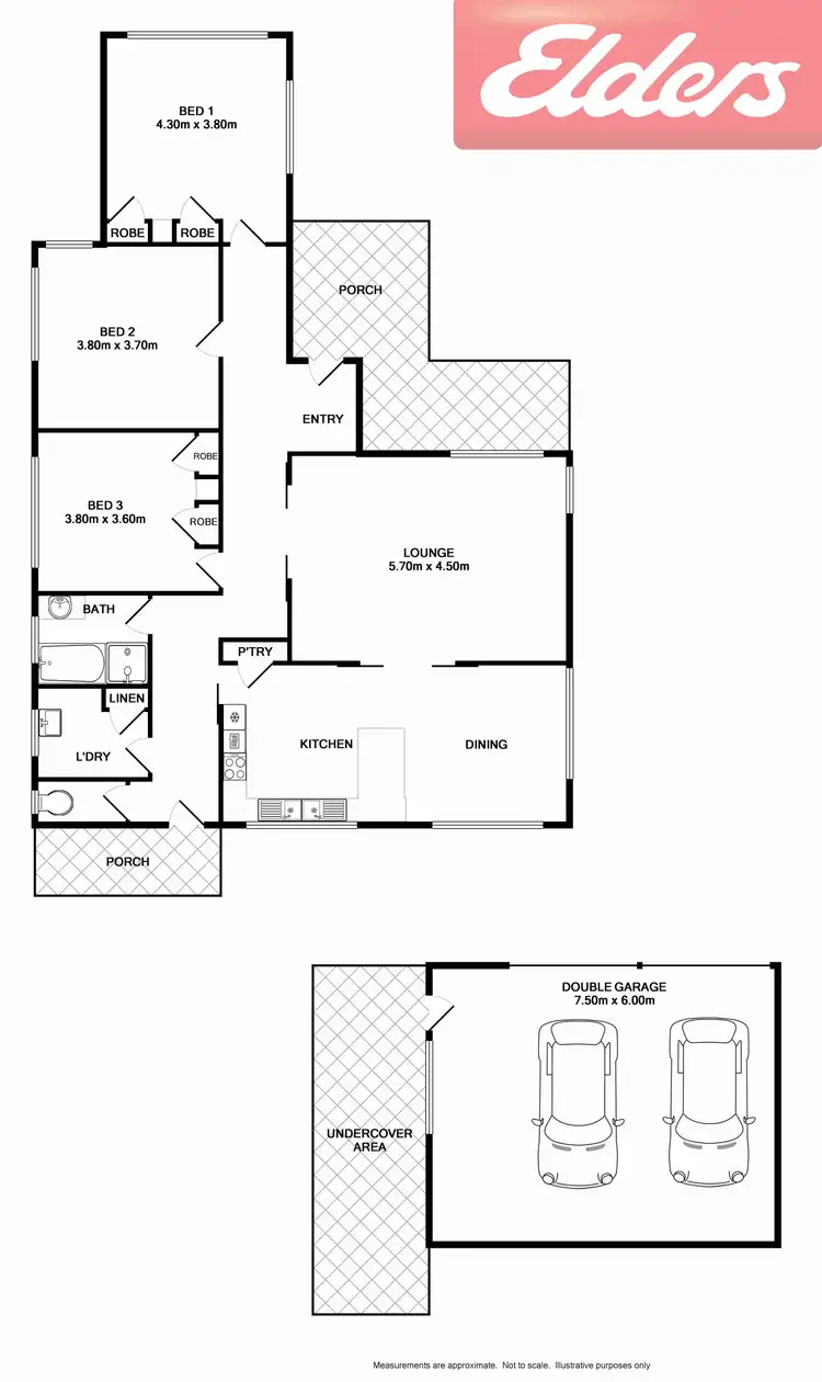 Floorplan of Homely house listing, 74 Thomas Mitchell Drive, Wodonga VIC 3690