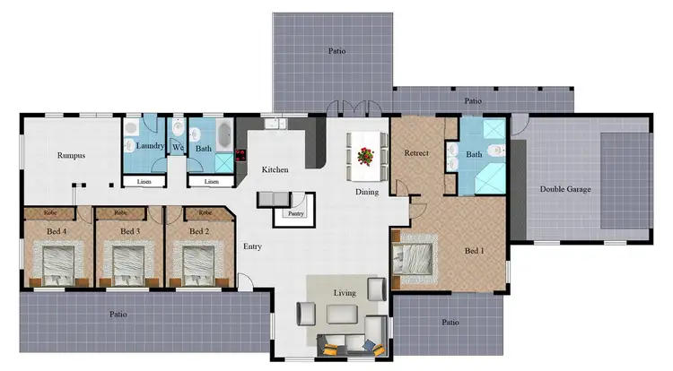 Floorplan of Homely house listing, 4 Mount Kulburn Drive, Jensen QLD 4818