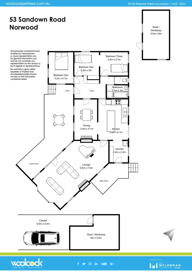 Floorplan of Homely house listing, 53 Sandown Rd, Norwood TAS 7250