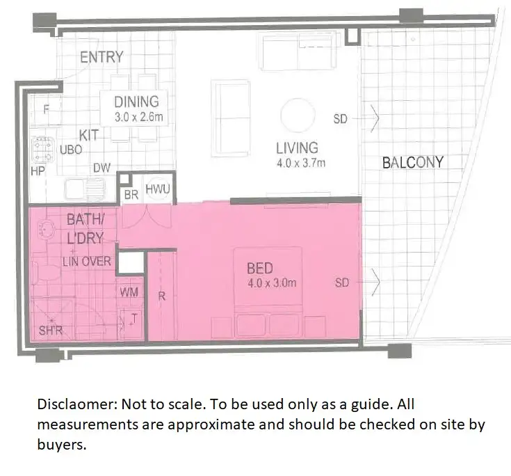 Floorplan of Homely apartment listing, 17/143 Adelaide Terrace, East Perth WA 6004