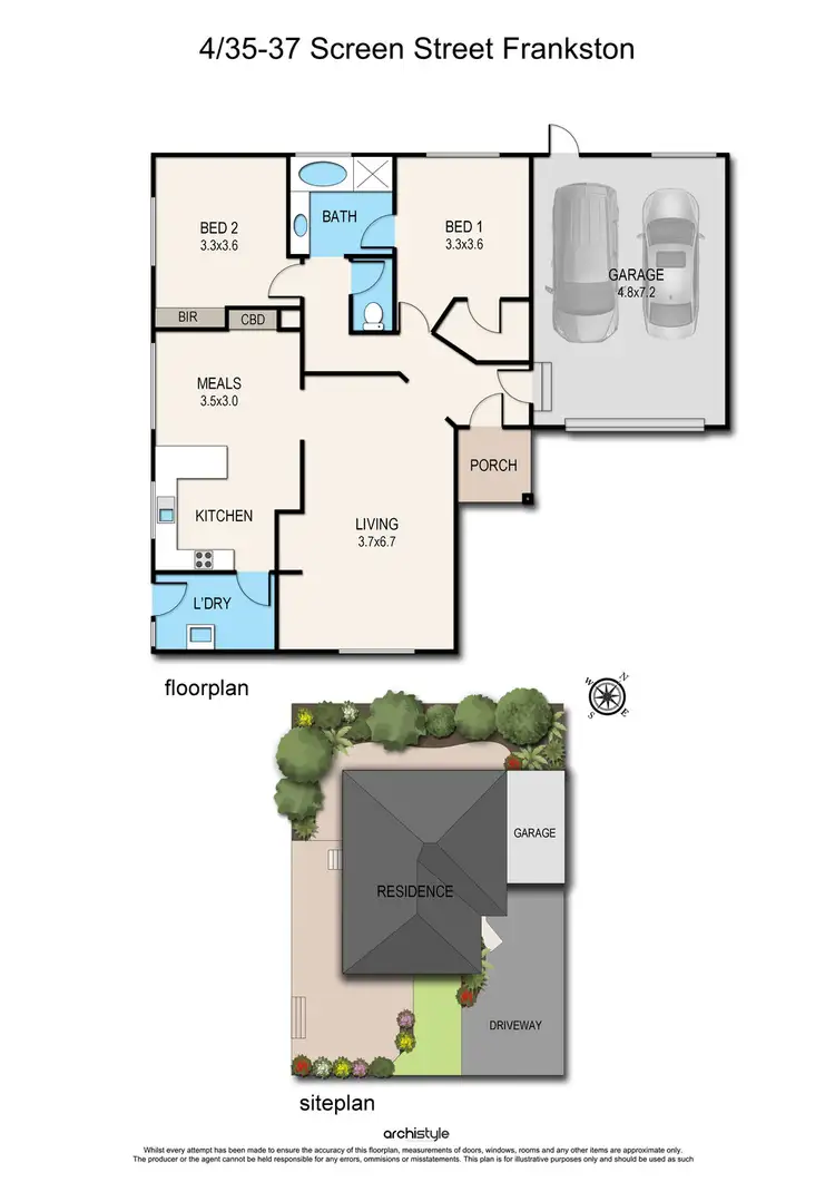 Floorplan of Homely unit listing, 4/35-37 Screen Street, Frankston VIC 3199