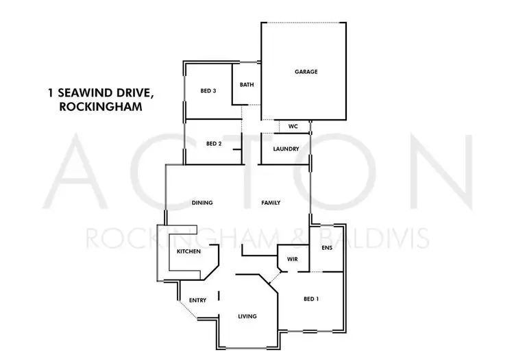 Floorplan of Homely house listing, 1 Seawind Drive, Rockingham WA 6168