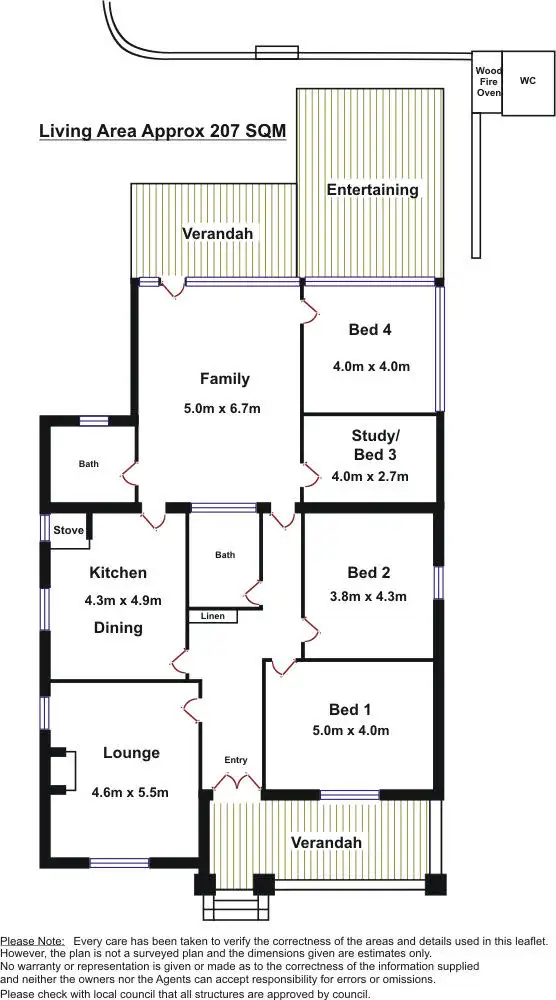 Floorplan of Homely house listing, 14 East Terrace, Strathalbyn SA 5255