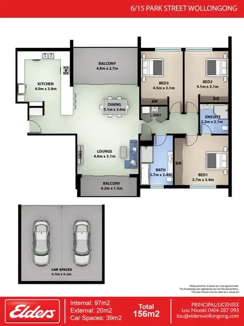 Floorplan of Homely apartment listing, 6/15 Park Street, Wollongong NSW 2500