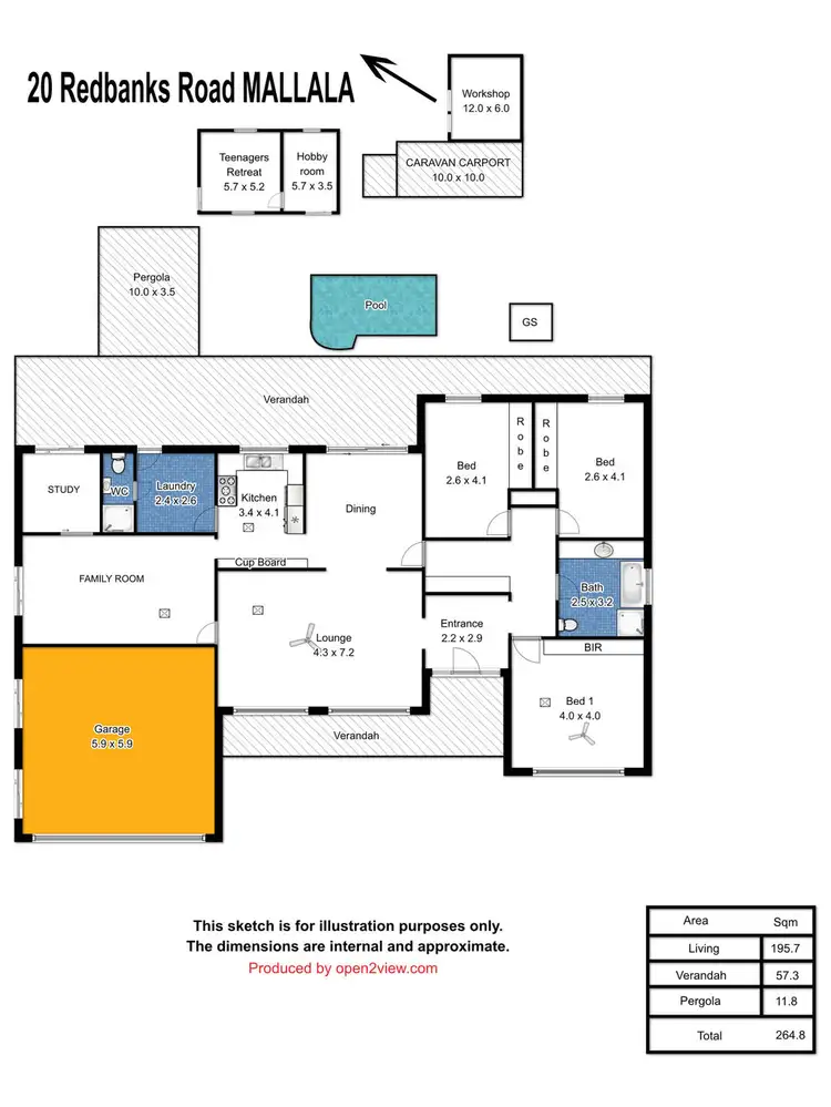Floorplan of Homely house listing, 20 REDBANKS ROAD, Mallala SA 5502