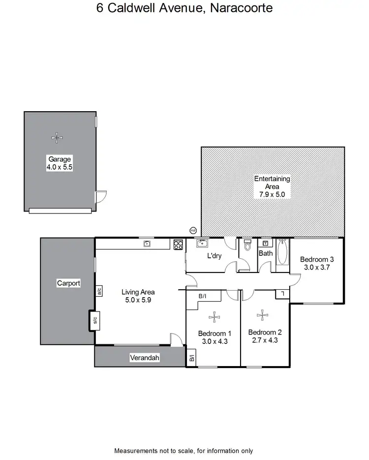 Floorplan of Homely house listing, 6 CALDWELL STREET, Naracoorte SA 5271