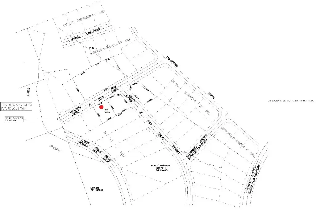 Floorplan of Homely land listing, Lot 203 Hickson Avenue, Kellyville NSW 2155