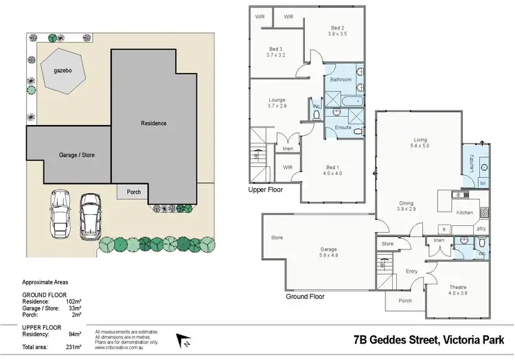 Floorplan of Homely townhouse listing, 7B Geddes Street, Victoria Park WA 6100