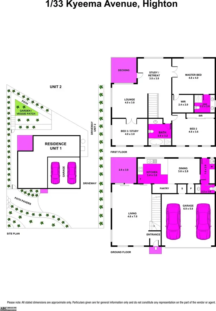 Floorplan of Homely house listing, 1/33 Kyeema Avenue, Highton VIC 3216