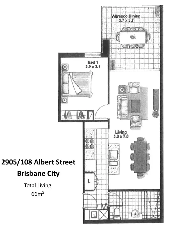 Floorplan of Homely apartment listing, 2905/108 Albert Street, Brisbane City QLD 4000