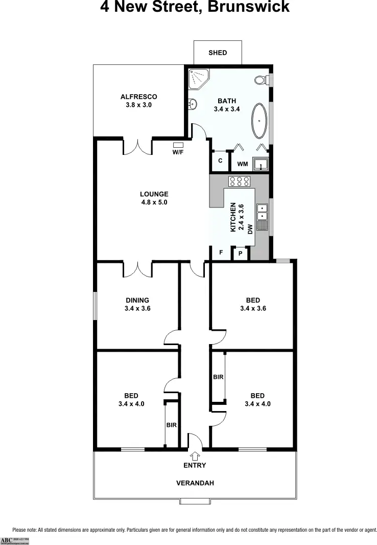 Floorplan of Homely house listing, 4 New Street, Brunswick VIC 3056