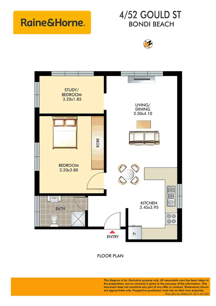 Floorplan of Homely apartment listing, 4/52 Gould Street, North Bondi NSW 2026