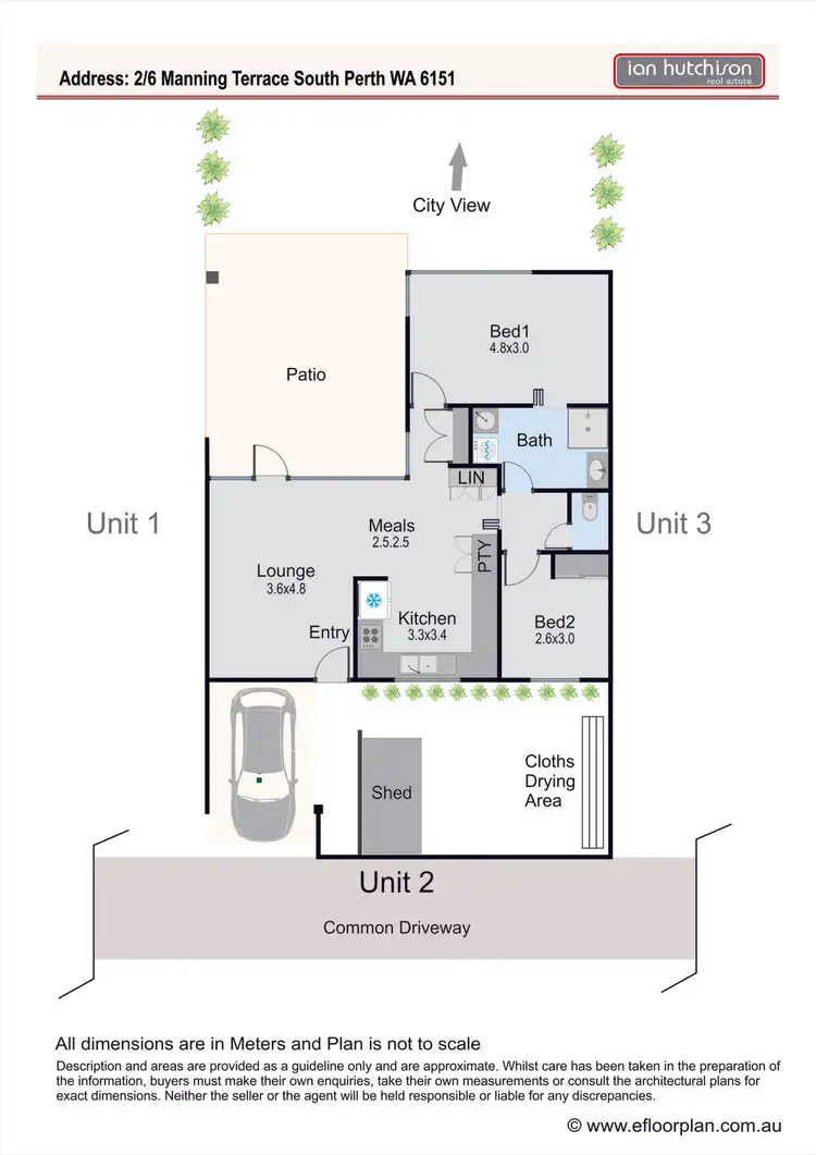 Floorplan of Homely villa listing, 2/6 Manning Tce, South Perth WA 6151