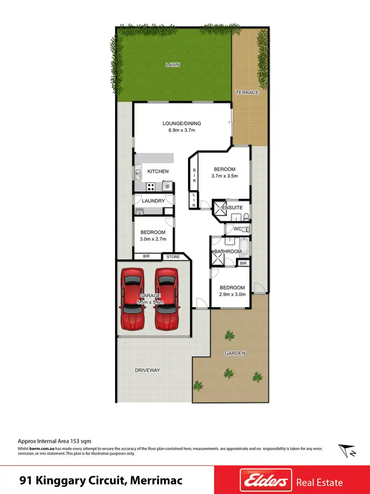 Floorplan of Homely house listing, 91 KINGARRY CIRCUIT, Merrimac QLD 4226