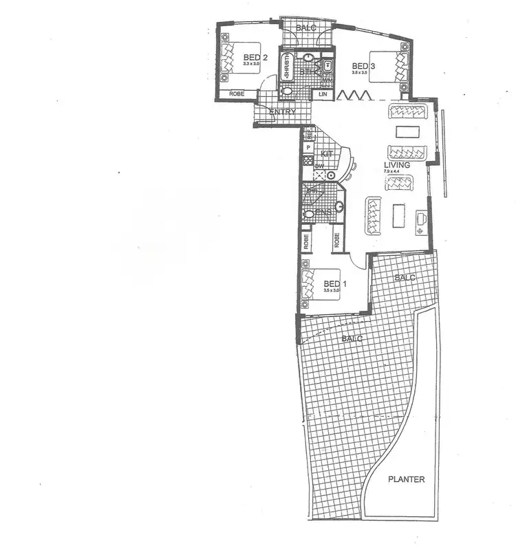 Floorplan of Homely apartment listing, 206 / 29 First Avenue, Mooloolaba QLD 4557