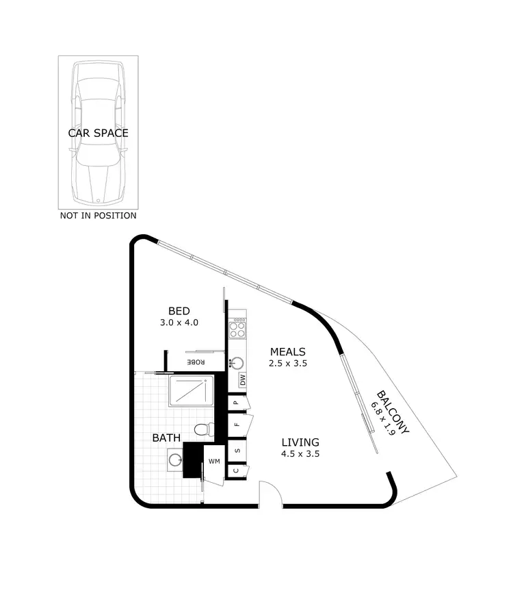 Floorplan of Homely apartment listing, 417/300 Swanston Street, Melbourne VIC 3000