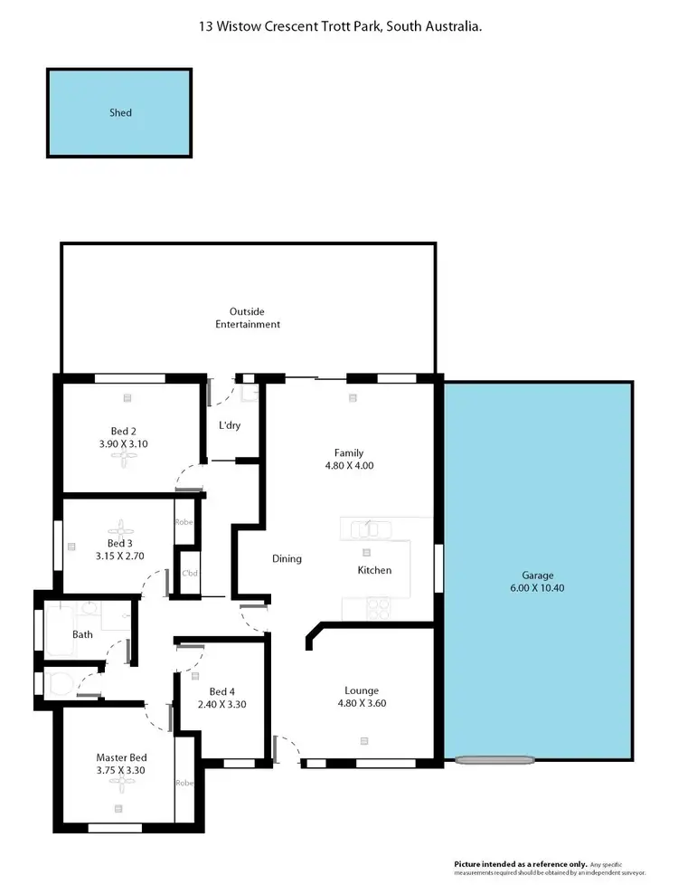 Floorplan of Homely house listing, 13 Wistow Crescent, Trott Park SA 5158