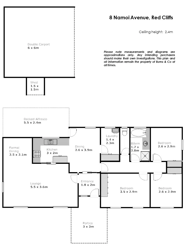 Floorplan of Homely house listing, 8 Namoi Avenue, Red Cliffs VIC 3496