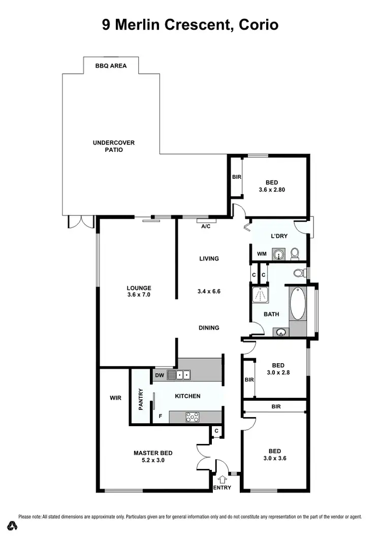 Floorplan of Homely house listing, 9 Merlin Crescent, Corio VIC 3214