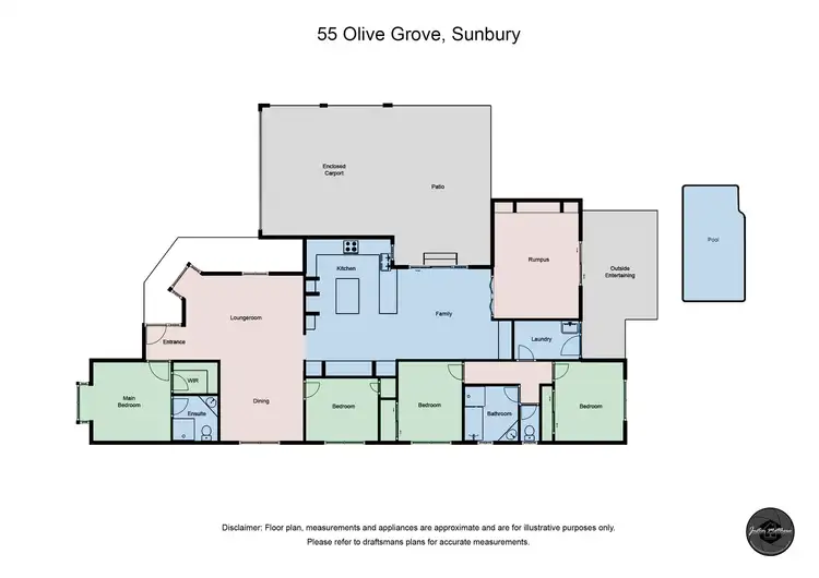 Floorplan of Homely house listing, 55 OLIVE GROVE, Sunbury VIC 3429