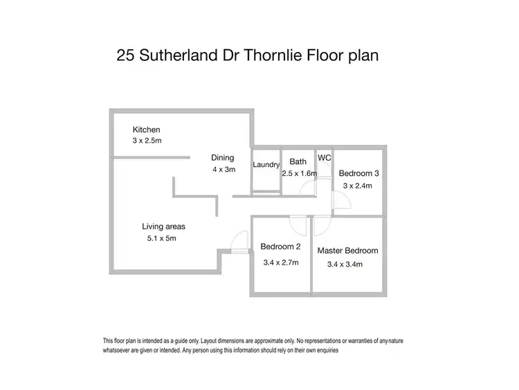Floorplan of Homely house listing, 25 Sutherland Drive, Thornlie WA 6108