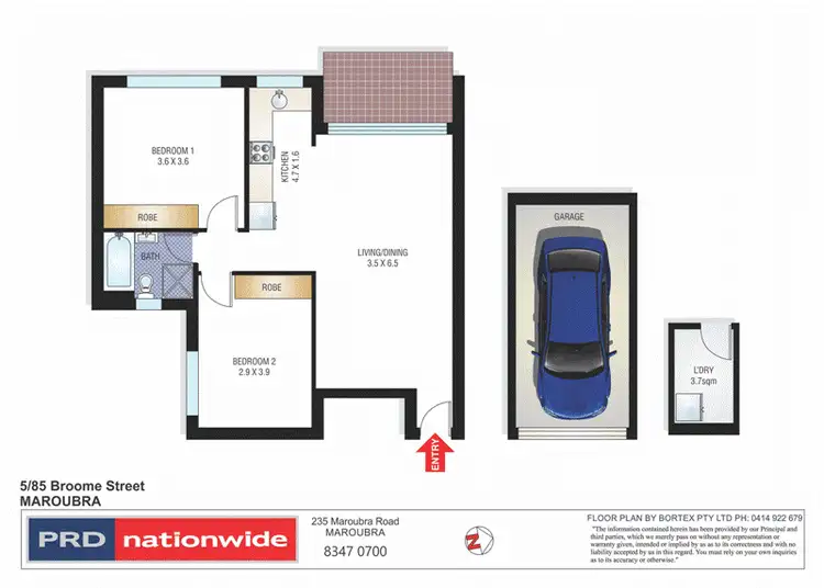 Floorplan of Homely unit listing, 5/85 Broome Street, Maroubra NSW 2035