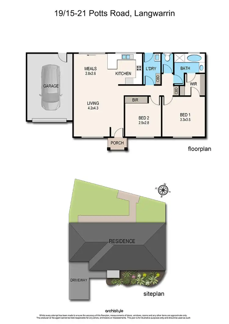 Floorplan of Homely unit listing, 19/15-21 Potts Road, Langwarrin VIC 3910