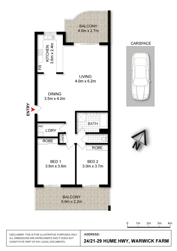 Floorplan of Homely apartment listing, 24/21-29 Hume Highway, Warwick Farm NSW 2170