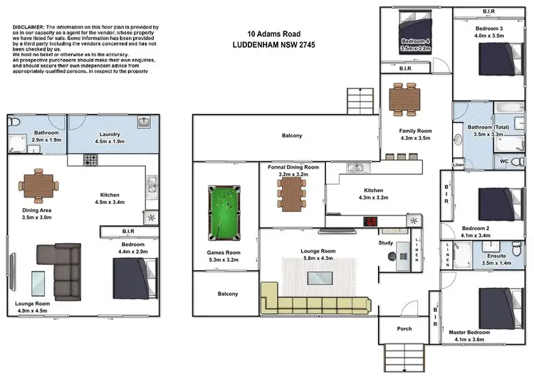 Floorplan of Homely house listing, 10 Adams Road, Luddenham NSW 2745