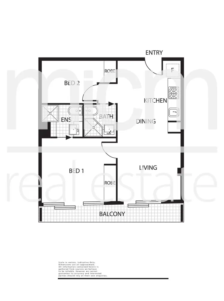 Floorplan of Homely apartment listing, 1804/8 Exploration Lane, Melbourne VIC 3000