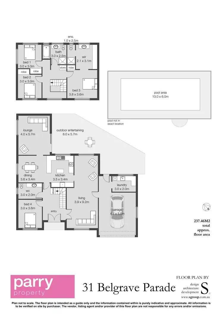 Floorplan of Homely house listing, 31 Belgrave Parade, Youngtown TAS 7249