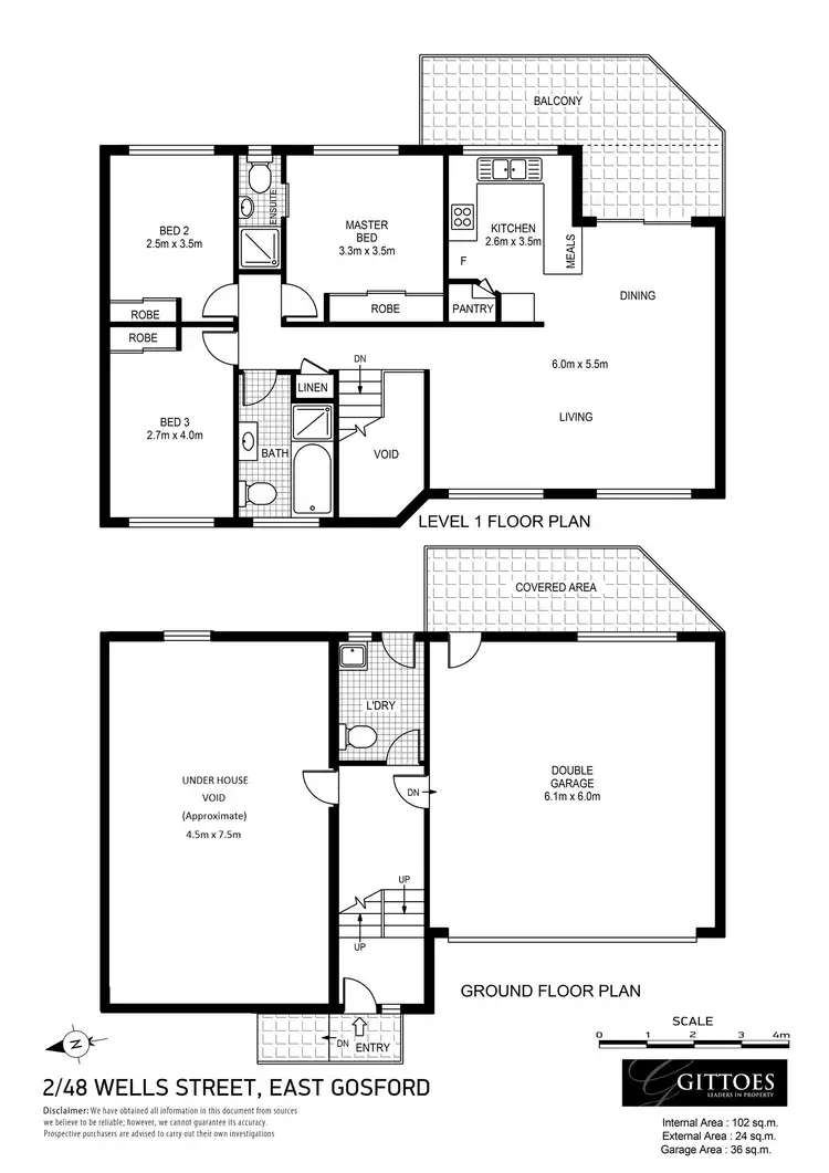 Floorplan of Homely townhouse listing, 2/48 Wells Street, East Gosford NSW 2250