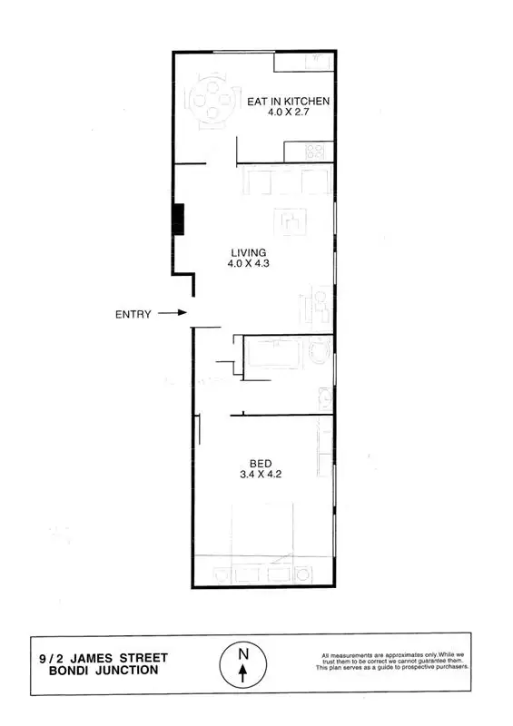 Floorplan of Homely apartment listing, 9/2 James Street, Bondi Junction NSW 2022