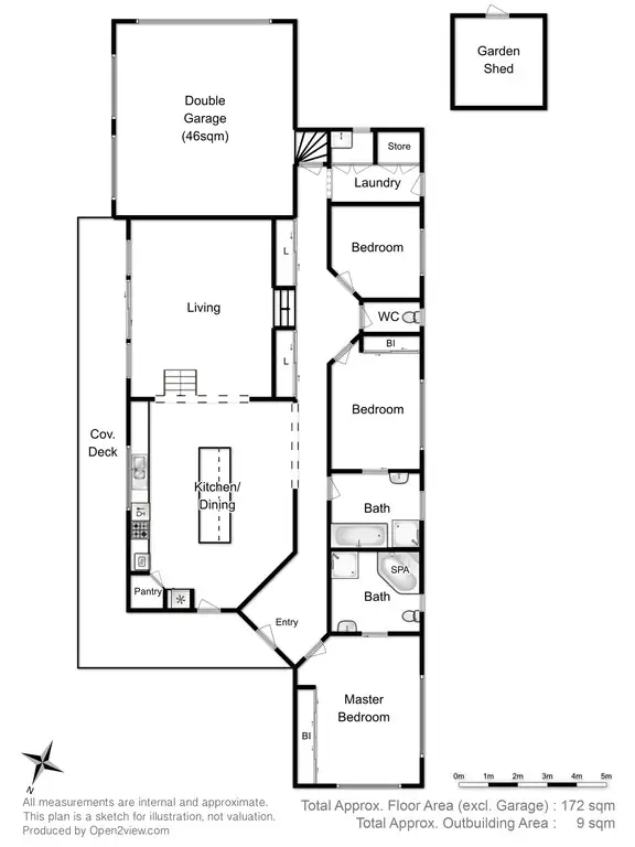 Floorplan of Homely house listing, 61 Slatterys, Electrona TAS 7054